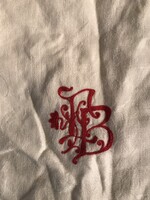 KONYHARUHA - ALKUKÉPES - 115 x 50 cm - HÍMZETT MONOGRAM - LENVÁSZON -  - HIBÁTLAN