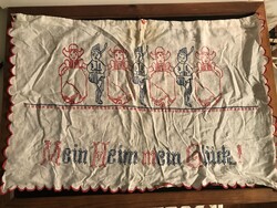 FALVÉDŐ - HÍMZETT - KÉZIMUNKA - 78 x 52 cm - LENVÁSZON - HIBÁTLAN