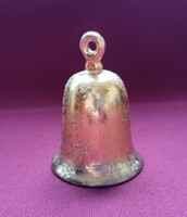 Dúsan aranyozott porcelán karácsonyi harang csengő alak akasztható dísz kellék dekoráció