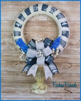 Karácsonyi ajtódísz - téli táj