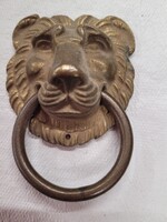 BRONZ OROSZLÁN FOGANTYÚ,FIÓK HÚZÓ,DÍSZÍTŐ ELEM