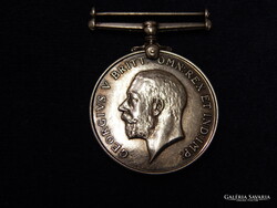 Brit I. világháborús kitüntetés, ezüst,  V. György király, kiváló állapotban
