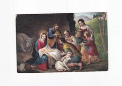 KV:47 Antik Karácsonyi vallásos képeslap "Postatiszta" STENGEL