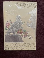 Dombornyomott ezüstözőtt képeslap lithó  nagyon jó állapotban.