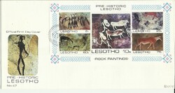 1983.- Lesotho - FDC - MNH/** - Sziklafestmények - blokk