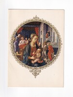 KV:48 Nagyméretű Karácsonyi vallásos szétnyítható képeslap
