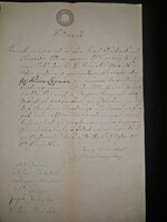 1852, Buda, német irat 30 krajcáros szignettával