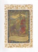 KV:48 Nagyméretű Karácsonyi vallásos szétnyítható képeslap