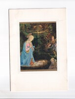 KV:48 Nagyméretű Karácsonyi vallásos szétnyítható képeslap