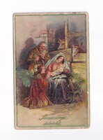 KV:44 Antik Karácsonyi vallásos képeslap