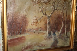 Marosi József nagybányai festő garantáltan eredeti festménye 805