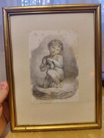 Putto ceruzarajz kis gyerekről