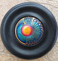 Kovács Erzsébet  _  Kék madár / A boldogság kék madara _  tűzzománc kép