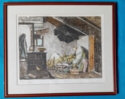 Olvashatatlan (Blahos Rudolf ?) : Szegény poéta portré életkép