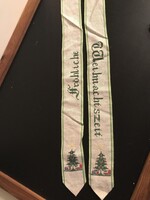 KARÁCSONYI SZALAG  - ALKUKÉPES - 93 - 84 x 7  cm - KÉZIMUNKA - PAMUT -  HIBÁTLAN