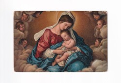 KV:43 Antik Karácsonyi vallásos képeslap "Postatiszta" STENGEL