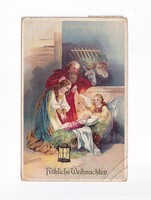 KV:45 Antik Karácsonyi vallásos képeslap