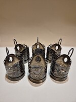 6 db szamováros pohár üvegbetét nélkül