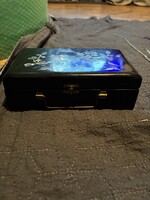 Gyöngyház berakásos ékszertartó doboz (javítandó!)