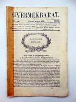 1862 szeptember 25  /  Gyermekbarát  /  RÉGI EREDETI ÚJSÁG Ssz.: 498
