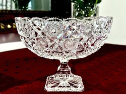 Nagyon szép új talpas kristály kínáló