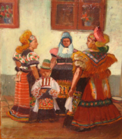 GARANTÁLTAN EREDETI DALA JÓZSEF / 1901 - 1985 / : MEZŐKÖVESDI MATYÓ NÉPVISELETBEN