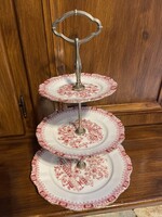 Bavaria 3 emeletes gyönyörű porcelán kínáló.