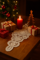 Erdélyi kézi csipke – Karácsonyi ajándéknak is, 90×45 cm