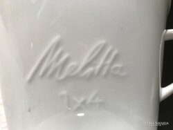 SZŰRŐ - PORCELÁN - MELITTA - 14 x 11 cm - HÓFEHÉR - OSZTRÁK - HIBÁTLAN