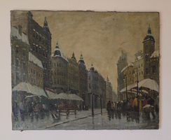 Czakó Rezső - Téli utcakép