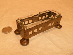 Régi réz - üveg fogvájó tartó.