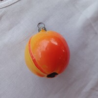 Régi,  festett üveg gyümölcs karácsonyfadísz- vintage, retro