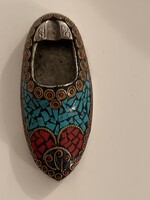 Tündéri Keleti türkiz, korall berakásos, fém hamutál.