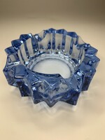 Retro Kék üveg hamutartó hamuzó