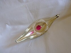 RÉGI ÜVEG KARÁCSONYFADÍSZ - REFLEX HAGYMA! (ÁTTETSZŐ!)