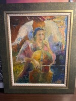 Korbely István Etüd olaj vászon