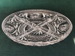 Kristály kínáló tál