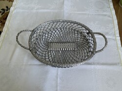 Nagy masszív nagyon jól használható fém kínáló, gyümölcs tartó