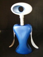 Retró olasz design Guzzini formatervezett emelőkaros dugóhúzó