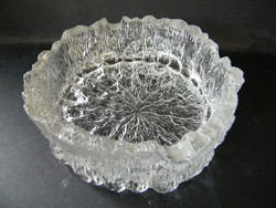 Retró finn Tapio Wirkkala tervezte jégüveg hamutál