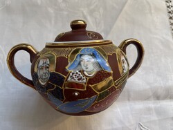 Álomszép Satsuma kézzel festett Japán cukor tartó.