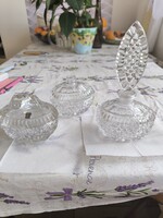 Retro kristály váza, bonbonier, parfümös üveg csomagban eladó!