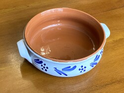 ITALY, FÜLES, FESTETT, MÁZAS OLASZ KERÁMIA EDÉNY, TÁL 24 CM