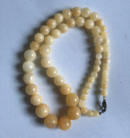 Aranytopáz ásvány nyaklánc selyemszálon