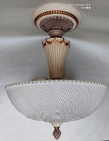 Vintage KOLARZ jelzett plafonier mennyezeti lámpa szecessziós s. üveg búrával