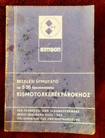 Kezelési útmutató Simson motorkerékpárhoz+ Jawa 250 forgalmi