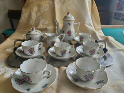 Gyönyörű Herendi eton mintás(711) kávés készlet 6 személyes,hibátlan