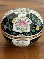 Herendi porcelán bonbonier Siang Noir mintval