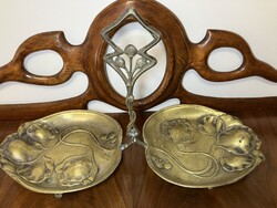 MUTATÓS, SZECESSZIÓS ASZTALKÖZÉP, KÍNÁLÓ