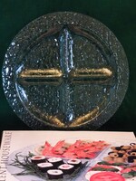 Üveg kínáló tál